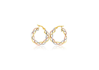 Three Tone Plated | Plain Hoop Earrings